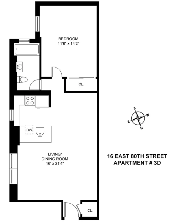 16 East 80th Street, 3D | floorplan | View 5