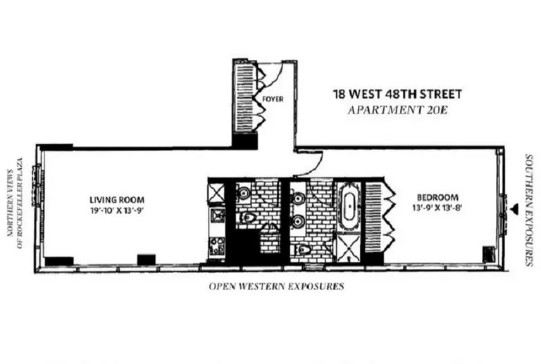 18 West 48th Street, 20E | floorplan | View 5