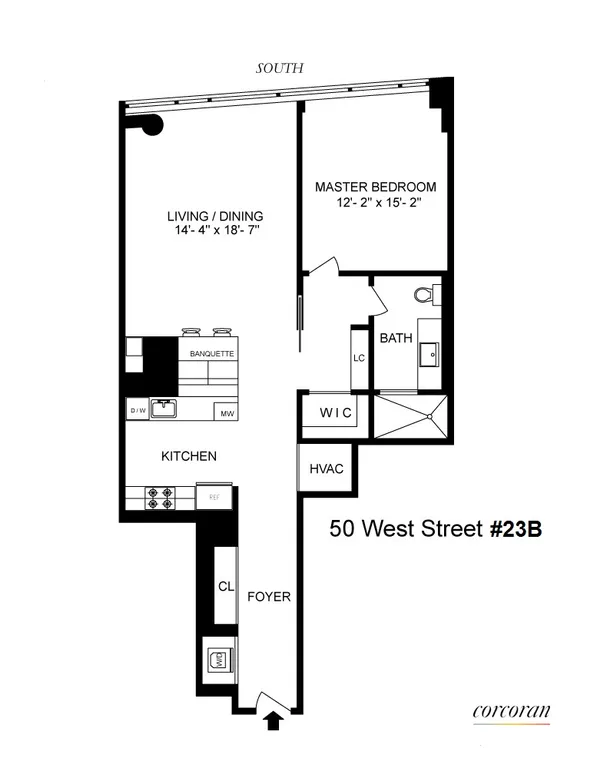 50 West Street, 23B | floorplan | View 6