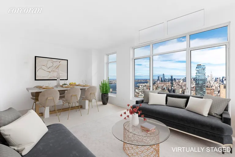 New York City Real Estate | View 30 Park Place, 63B | Living Room  | View 3