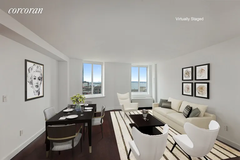 New York City Real Estate | View 333 Rector Place, PH2S | Living | Dining room area  | View 4