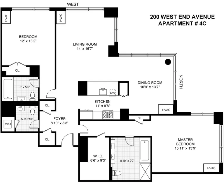 200 West End Avenue, 4C | floorplan | View 15