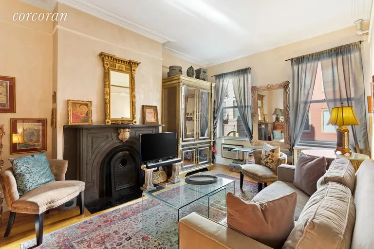 New York City Real Estate | View 16 Leroy Street | Living room in the third fl. floor-thru apartment. | View 3