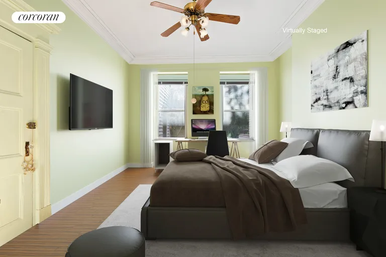 New York City Real Estate | View 16 Leroy Street | Master bedroom - virtually staged. | View 9