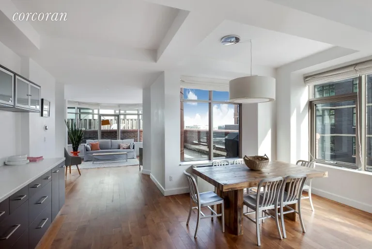 New York City Real Estate | View 2-17 51st Avenue, 810 | Living Room/Dining Area | View 4