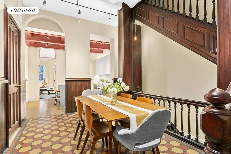 New York City Real Estate | View 148 Columbia Heights, 1 | Dining area with original tile | View 6