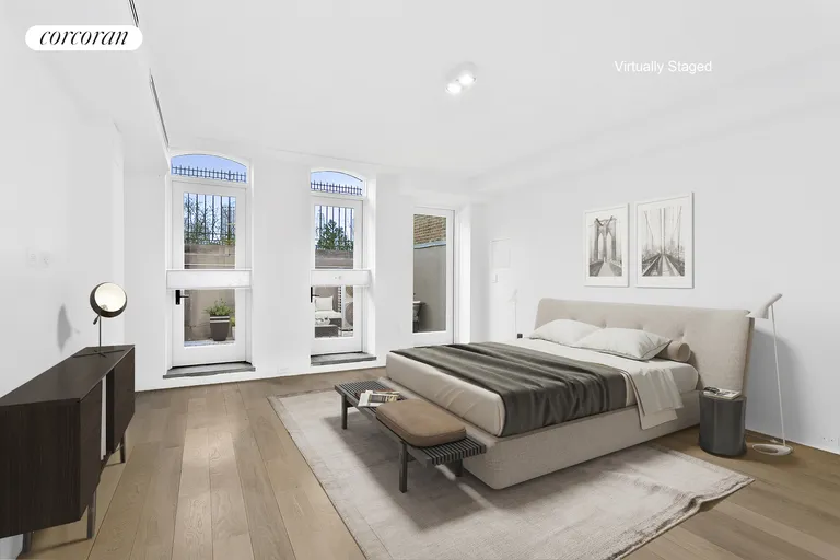 New York City Real Estate | View 148 Columbia Heights, 1 | Huge bedroom suite with access to yard | View 12