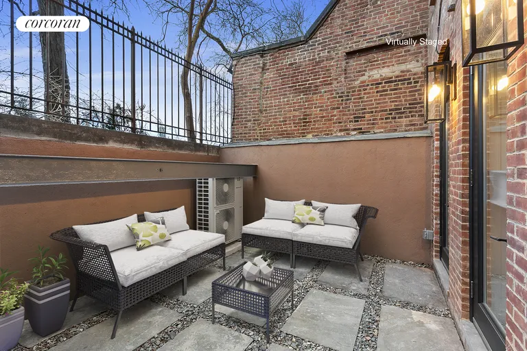 New York City Real Estate | View 148 Columbia Heights, 1 | Private backyard, great for entertaining | View 13