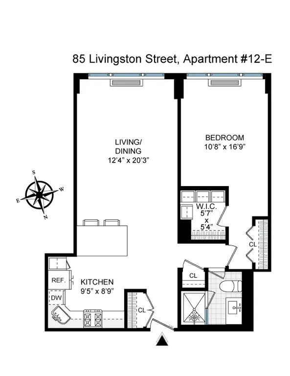 85 Livingston Street, 12E | floorplan | View 5