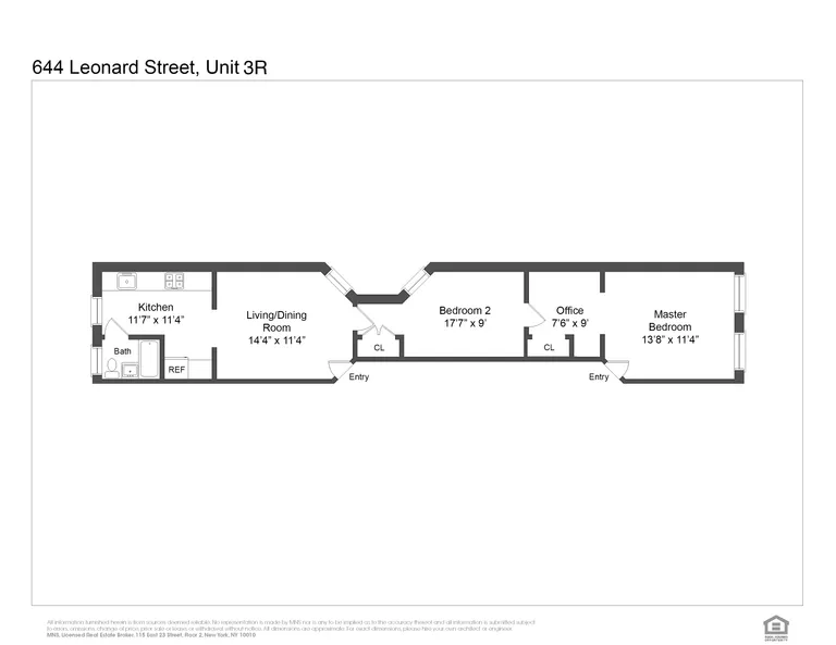644 LEONARD STREET, 3-R | floorplan | View 7