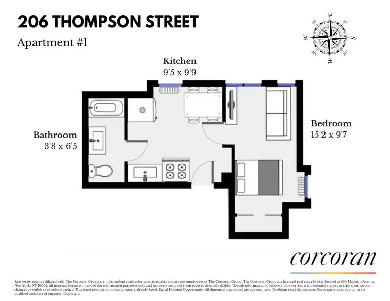 206 Thompson Street, 1 | floorplan | View 3