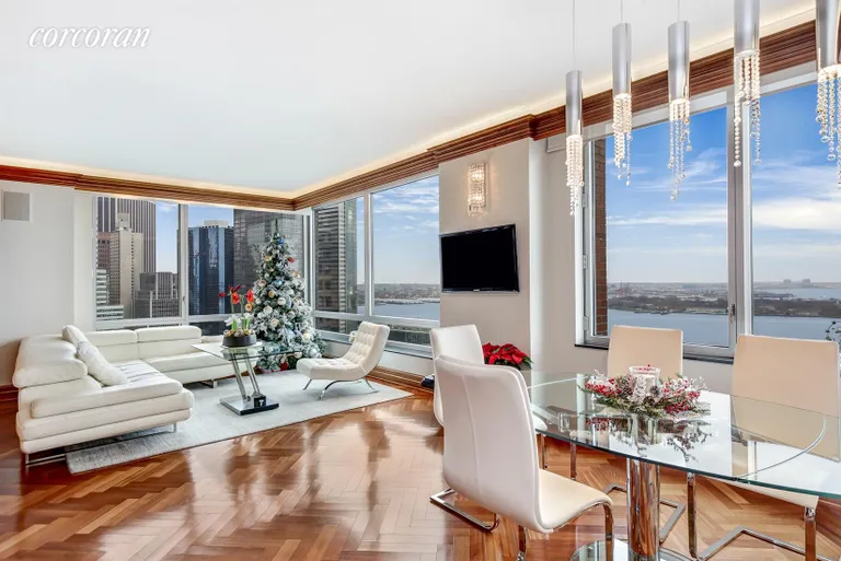 New York City Real Estate | View 10 West Street, 27E | Living Room/Dining Room | View 20