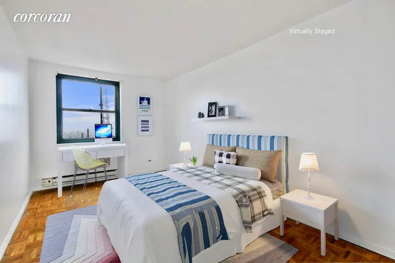 New York City Real Estate | View 379 West Street, 5B | Second Bedroom Virtually Staged | View 8