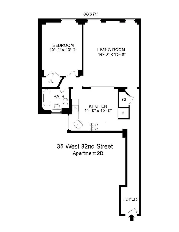 35 West 82nd Street, 2B | floorplan | View 6