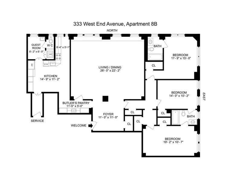 333 West End Avenue, 8B | floorplan | View 15