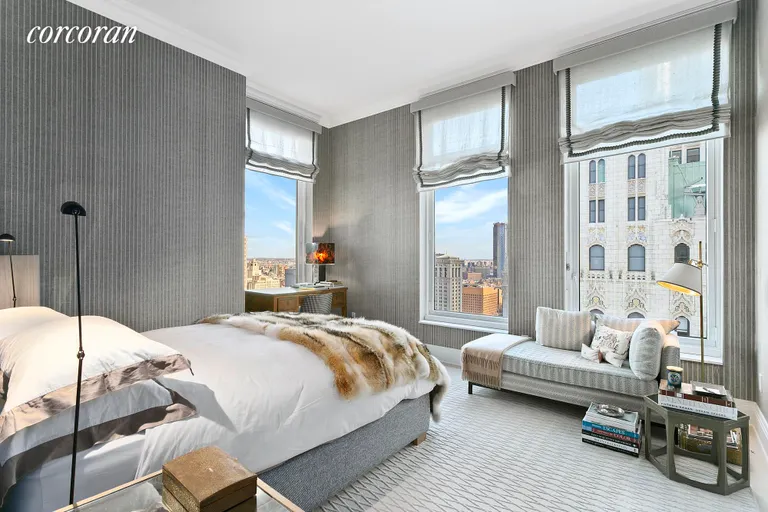 New York City Real Estate | View 30 Park Place, 42B | Corner Master Bedroom | View 4
