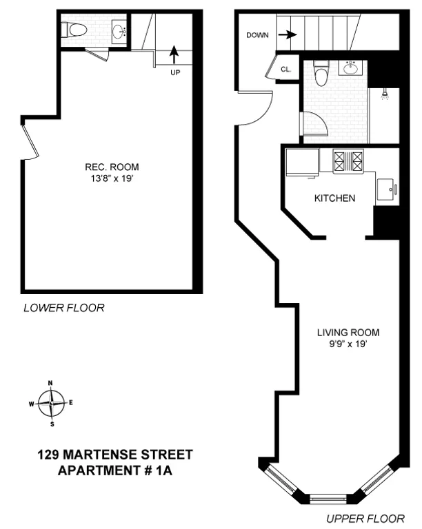 129 Martense Street, 1A | floorplan | View 1
