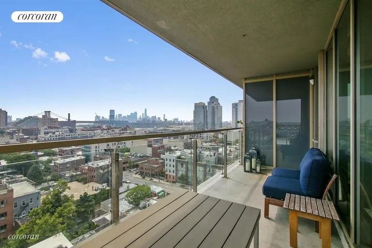 New York City Real Estate | View 144 North 8th Street, 10B | Front Terrace Off Living Room  | View 10