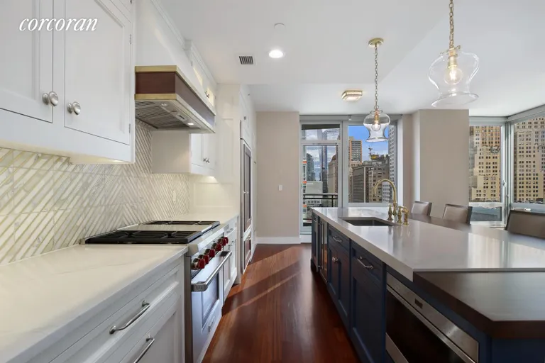 New York City Real Estate | View 30 West Street, 12B | Brand New Chef's Open Kitchen | View 13