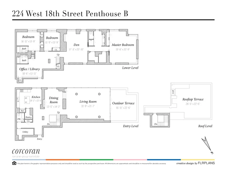 224 West 18th Street, PHB | floorplan | View 12