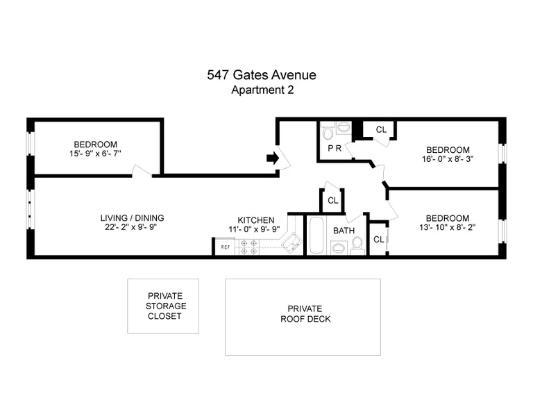 547 Gates Avenue, 2 | floorplan | View 7