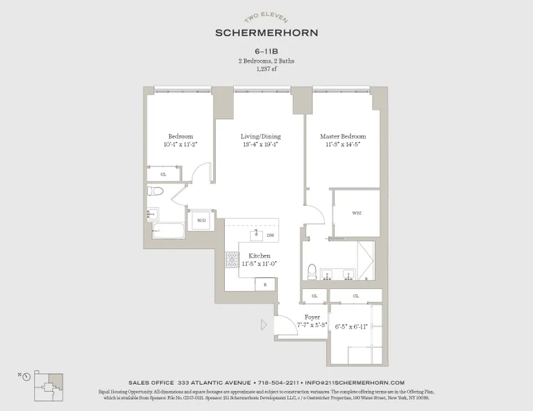 211 Schermerhorn Street, 6B | floorplan | View 1