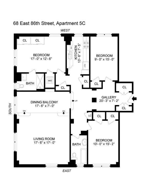 68 East 86th Street, 5C | floorplan | View 11