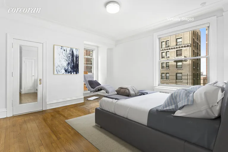 New York City Real Estate | View 780 West End Avenue, 7B | Master bedroom-virtually staged | View 8