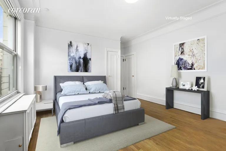 New York City Real Estate | View 780 West End Avenue, 7B | Master bedroom-virtually staged | View 9