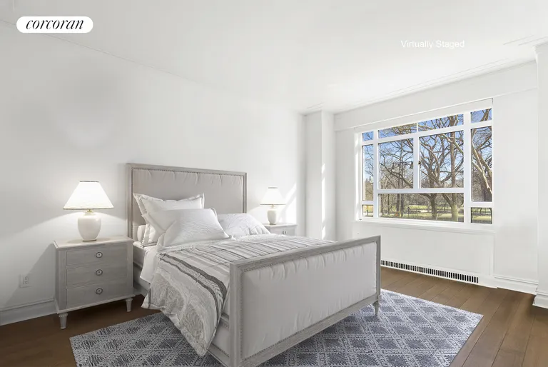New York City Real Estate | View 25 Central Park West, 2P | Bedroom with Central Park Views | View 4