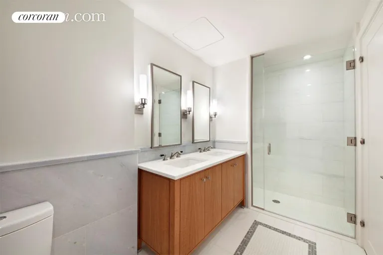 New York City Real Estate | View 2150 Broadway, 10G | Master Bathroom with Dual Vanity | View 3
