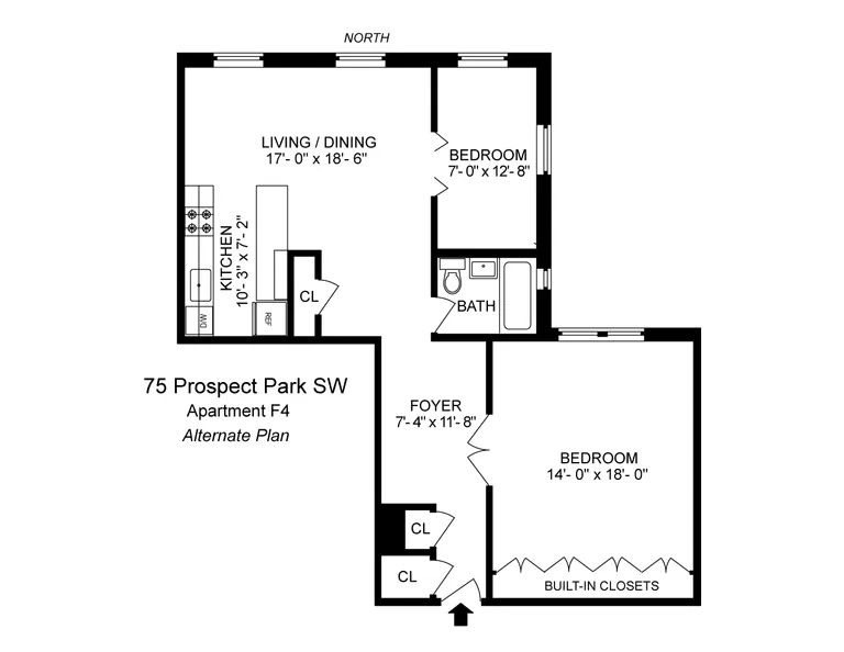75 Prospect Park SW, F4 | floorplan | View 8
