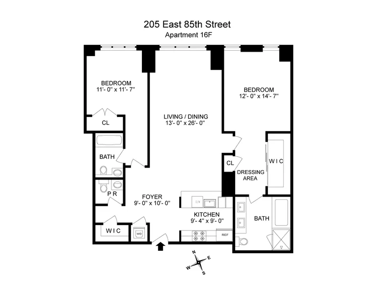 205 East 85th Street, 16F | floorplan | View 10