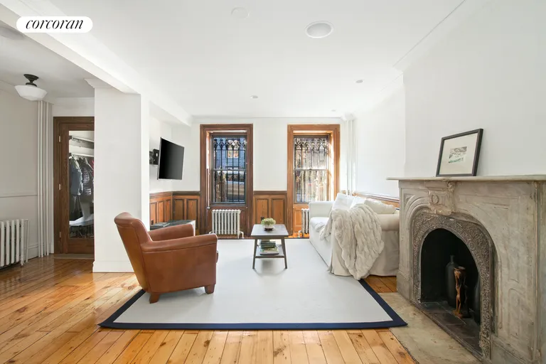 New York City Real Estate | View 691 President Street | Garden Level Living Room  | View 6