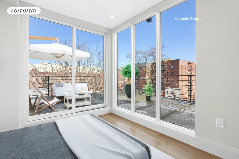 New York City Real Estate | View 373 Lincoln Road, 4 | Master bedroom with wrap around terrace | View 9
