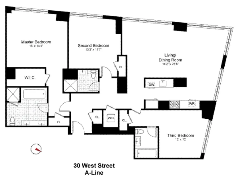 30 West Street, 9A | floorplan | View 2