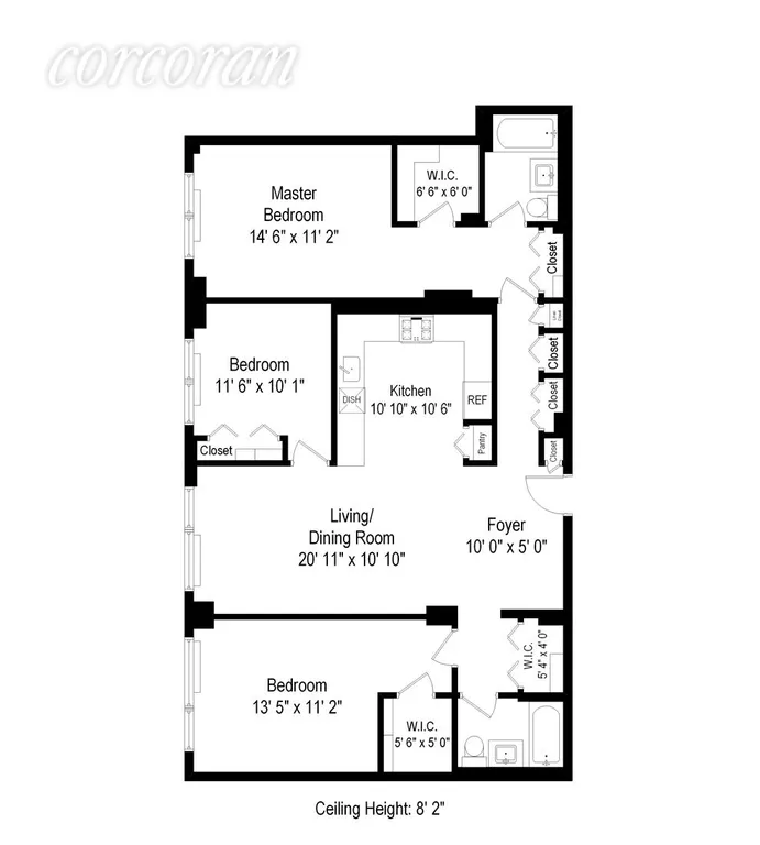 New York City Real Estate | View 2 South End Avenue, 9G | Floor Plan | View 25