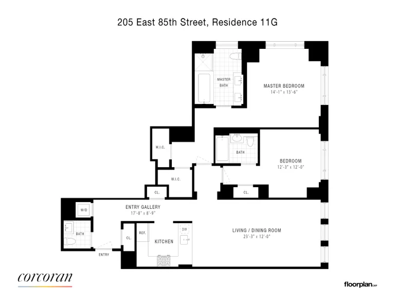 205 East 85th Street, 11G | floorplan | View 7