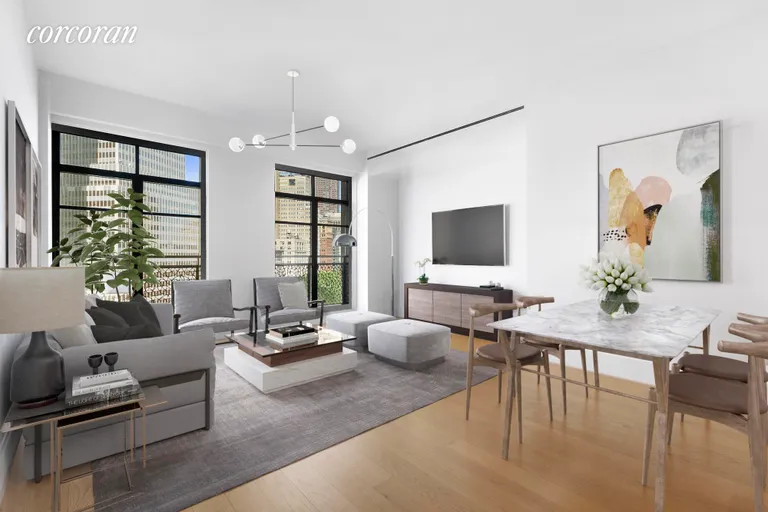 New York City Real Estate | View 25 Park Row, 6E | Living Room | View 3