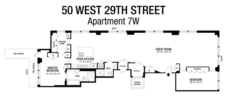 50 West 29th Street, 7W | floorplan | View 10