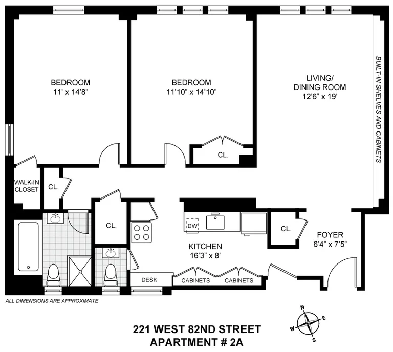 221 West 82nd Street, 2A | floorplan | View 5