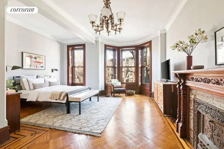 New York City Real Estate | View 562 3rd Street | Master Suite with Decorative Mantel  | View 5