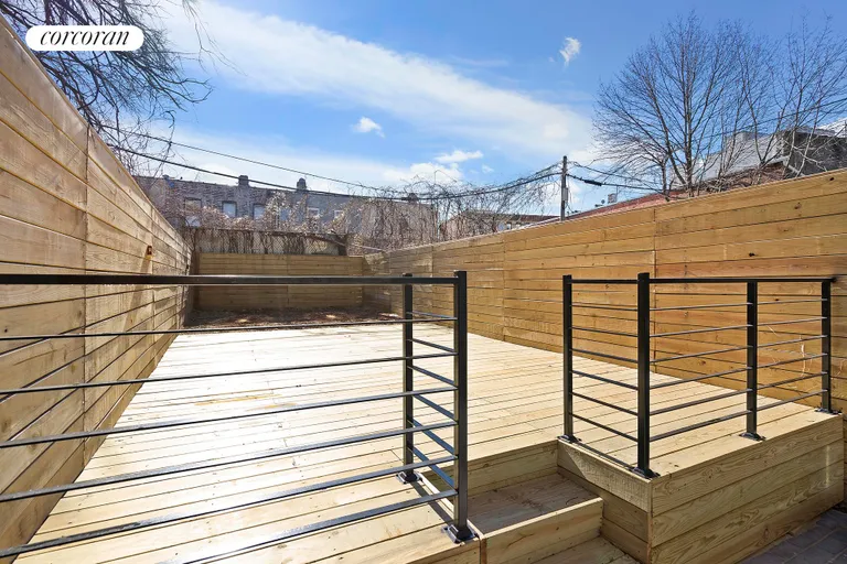 New York City Real Estate | View 70A Somers Street | Finished, wooden garden deck! | View 9