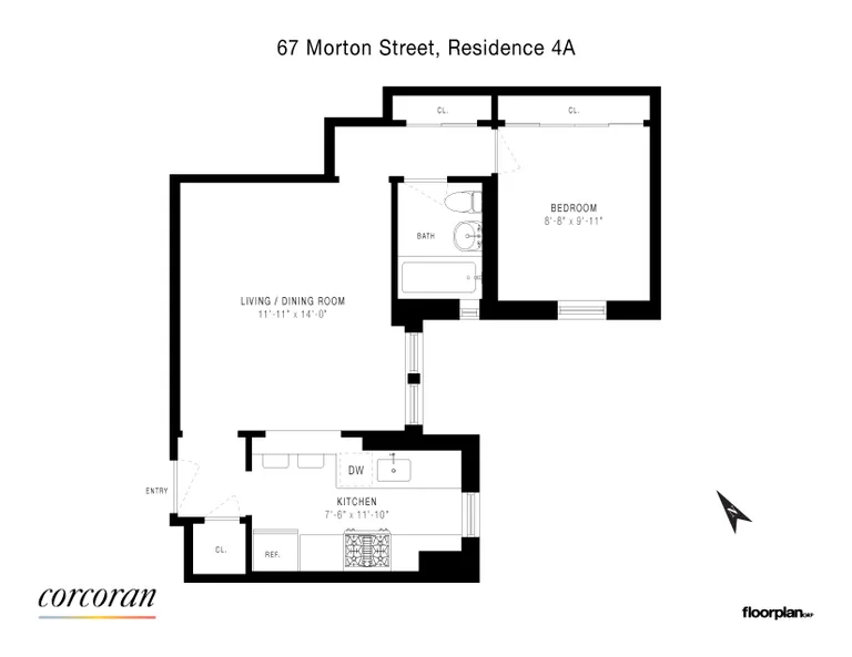 67 Morton Street, 4A | floorplan | View 6