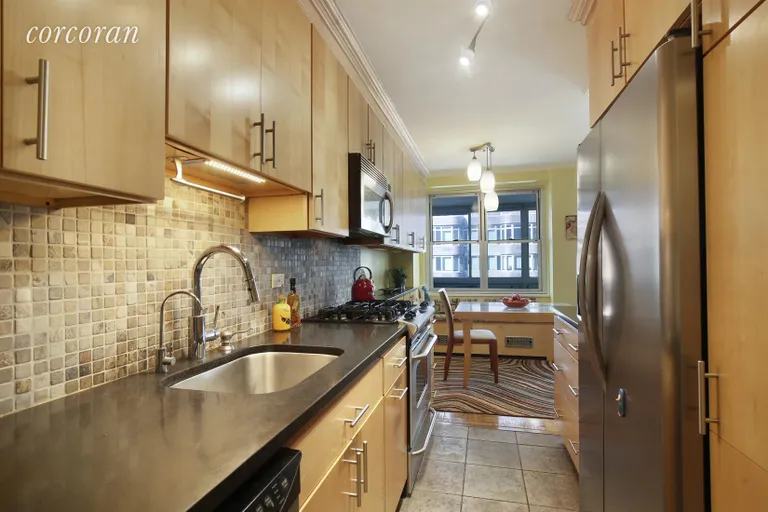 New York City Real Estate | View 303 West 66th Street, 7EW | Modern Kitchen | View 3