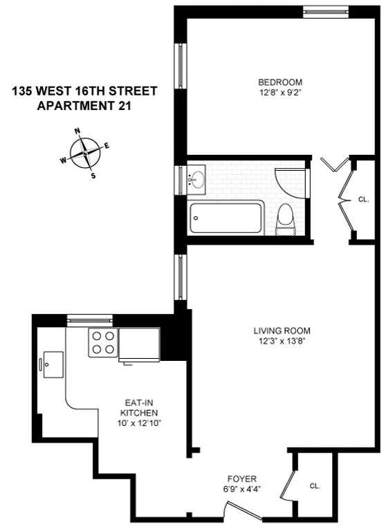 135 West 16th Street, 21 | floorplan | View 8