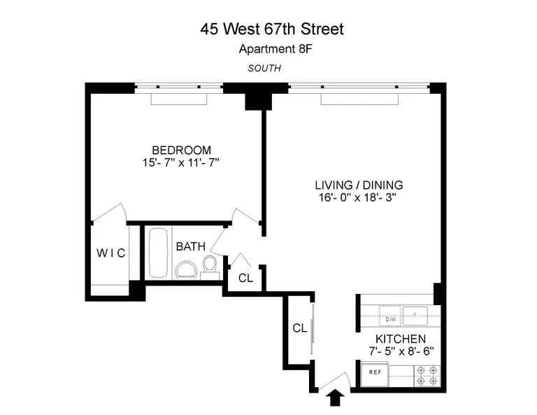 45 West 67th Street, 8F | floorplan | View 6