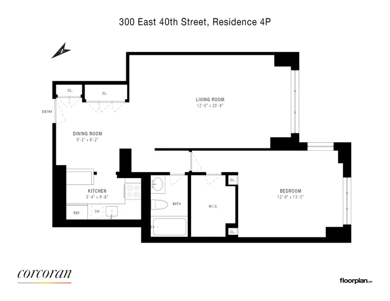 300 East 40th Street, 4P | floorplan | View 7