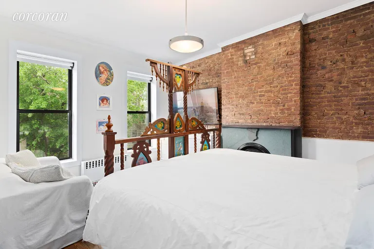 New York City Real Estate | View 256 Monroe Street, 2 | Master Bedroom-Garden Views | View 4