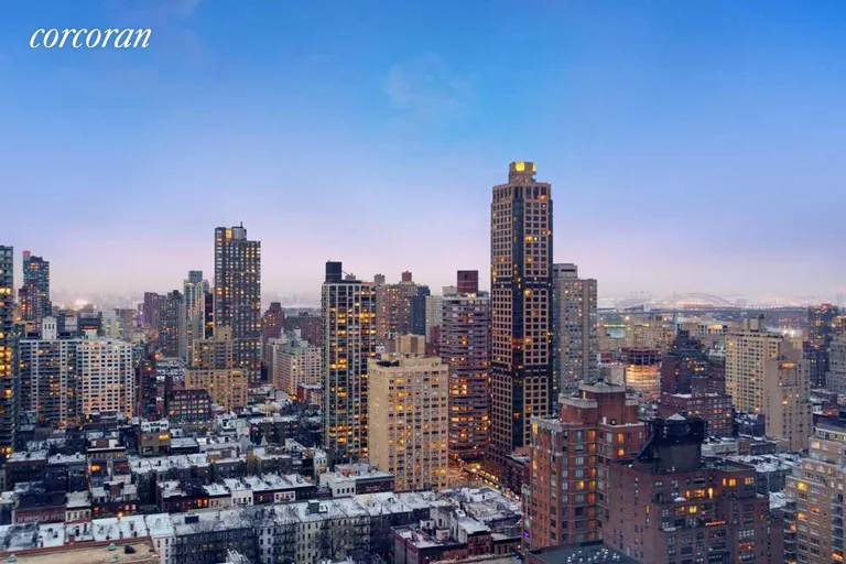 New York City Real Estate | View 301 East 79th Street, 36G | Fabulous Views at Twilight | View 2